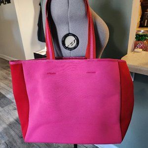 Summersalt Pink Tote Bag Beach Bag Summersalt Beach Bag Pink and Red tote bag